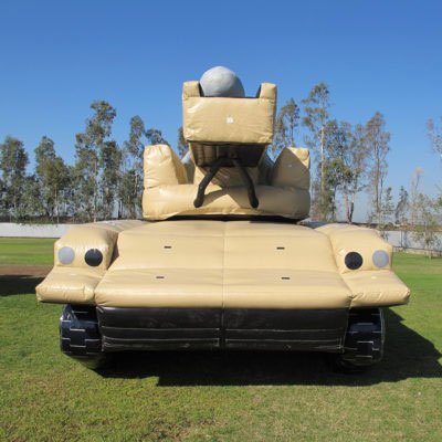 2K12 Kub beige inflatable decoy target from the front.