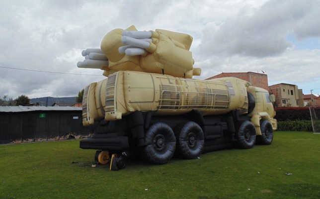 Pantsir-S1 beige inflatable decoy target.
