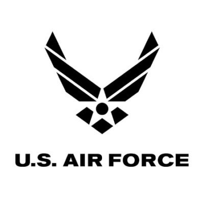 Logo of the United States Air Force.