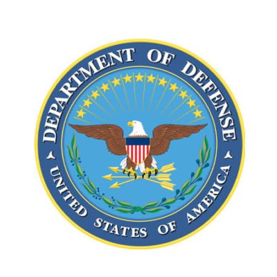 Logo of the United States Department of Defense (DoD).